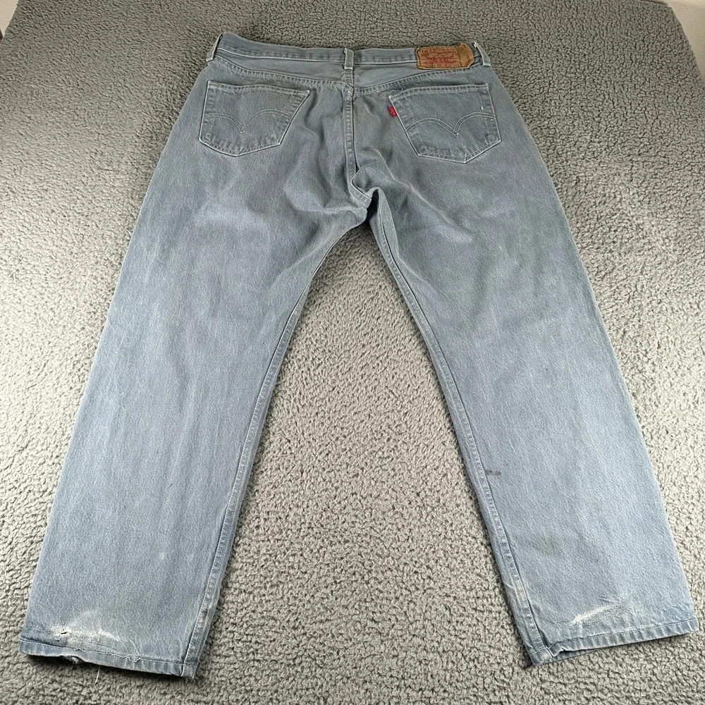 Vtg Levis 501XX‎ Jeans Mens 38x30(36x28 Fit)Light Blue Wash Straight Leg Y2K